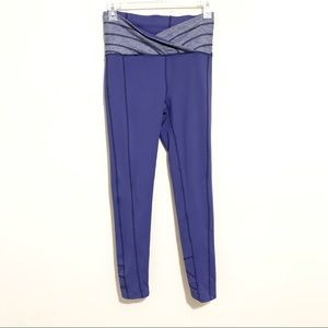 Oiselle 7/8 Blue Workout Leggings S